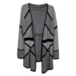 Belldini Monochrome Geometric Cardigan